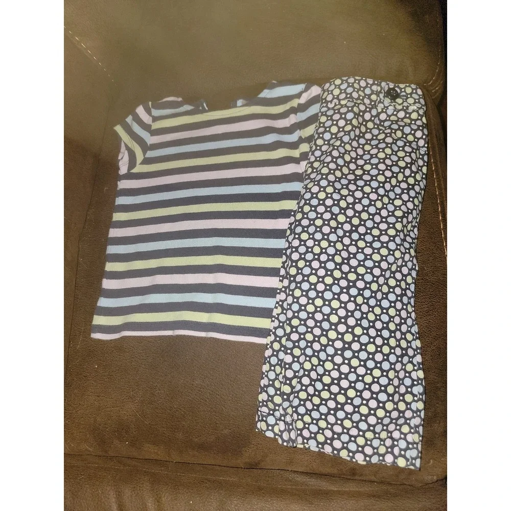 Gymboree petite mademoiselle striped top polka dot‎ pants size 4t